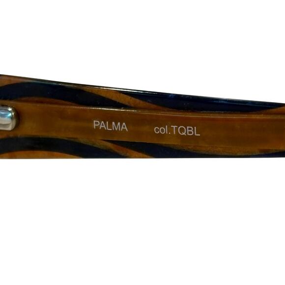 Etina Barcelona Eyeglasses Palma Metal Plastic Blue Orange 47-18-135 - Picture 9 of 10